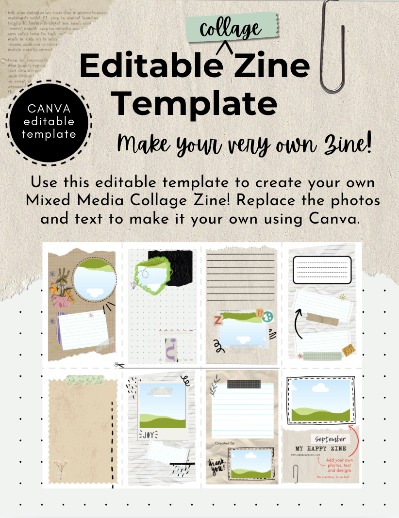 Digital Zine Template, Edit in Canva — Kate's Creative Studio